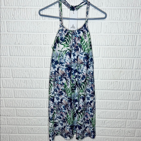 Prana Floral Athletic Dress with Green and Blue Pattern - Picture 1 of 4